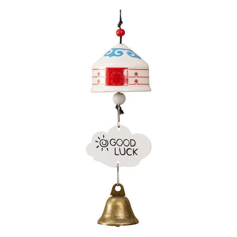 Yurt Ceramic Wind Chime Pendant - Balcony & Living Room Decoration