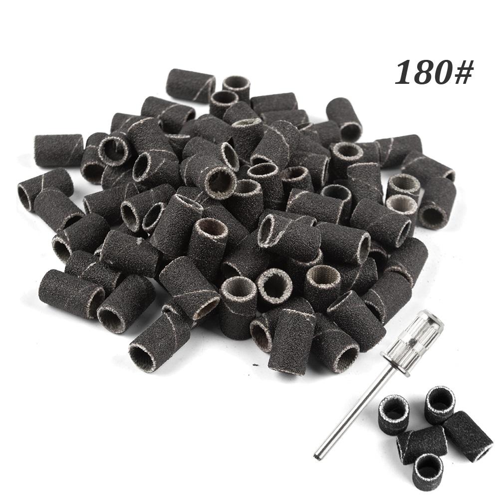 200 bucăți de găurit pentru unghii benzi de șlefuit cu set de cutie de depozitare pentru șlefuit pentru pile de unghii bandă de șlefuit pentru manichiură mașină de găurit unghii 180/240
