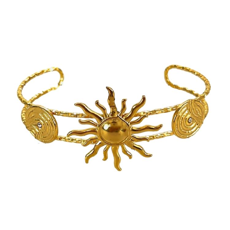 

Stainless Steel Sea Star Conch Sun Theme Adjustable Wristband Wrist Jewelry Accessories For Fashion Lovers