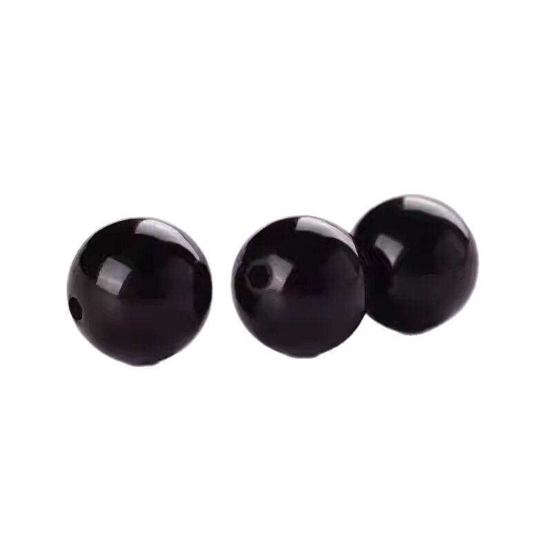 Handmade Black Obsidian Beaded Bracelet for Men & Women - DIY Jewelry Accessory, Round Spacer Beads