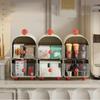 Contemporary Plastic Desktop Coffee Organiser Corner Teas Bag Holder Office Table Drawer Storage Box with Compartments