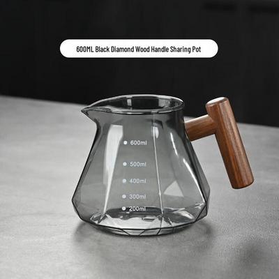 Pour-Over Coffee Glass Filter Set with Wooden Handle