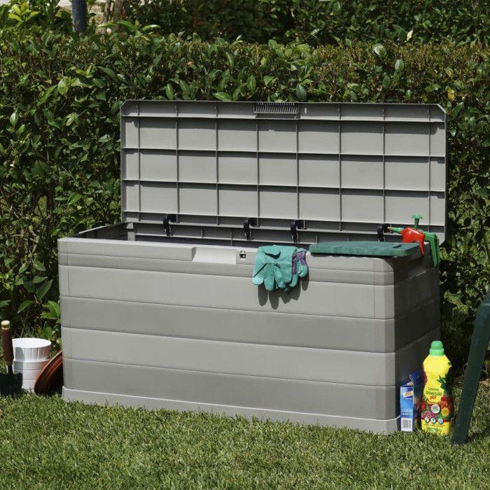 VidaXL Boîte de rangement de jardin Gris 117x45x56 cm