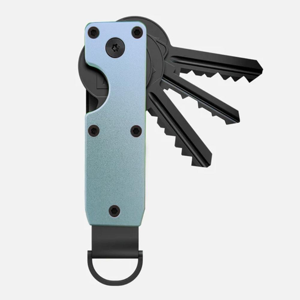 Smart Metal Key Organizer with Screwdriver Minimalist Keychain Holds 2-6 Keys Keys Bag for Keys Less Than 6.2cm