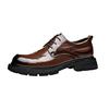 Factory non-slip and wear-resistant men's shoes new spring and autumn popular pointed business dress leather shoes heightened derby shoes