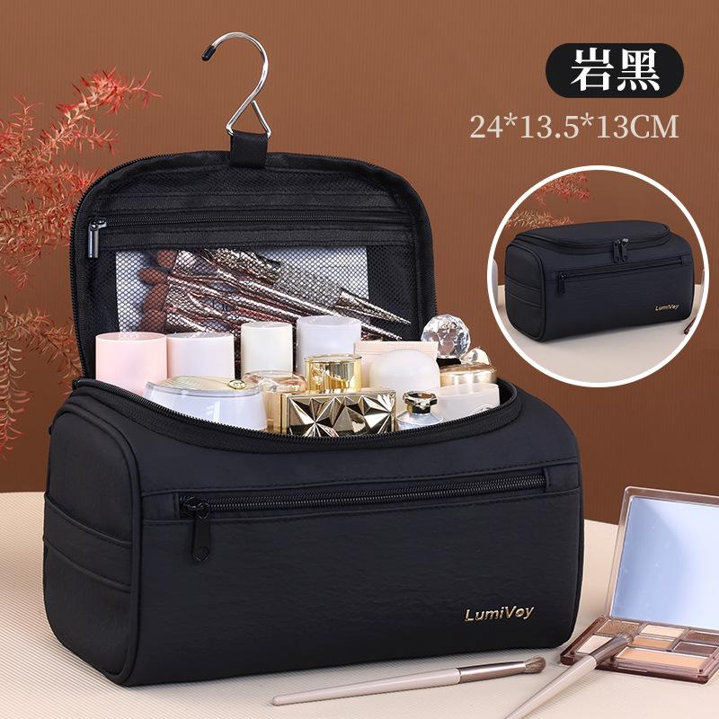New Leather Men Women Dopp Kit Hanging Travel Washing Organizer Toiletry Bag Business Makeup Pouch Storage Handbag Cosmetic Bag