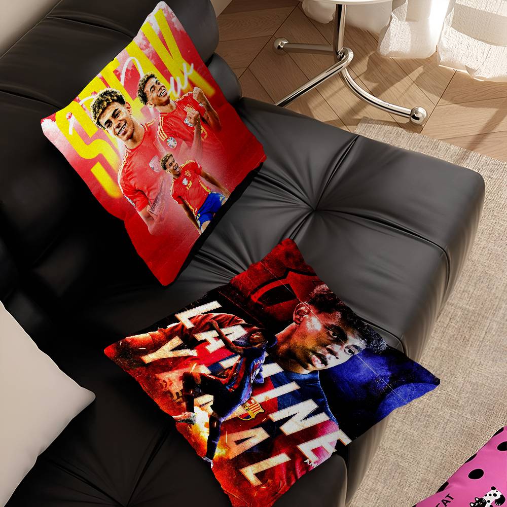 Popular Football Stars L-Lamine Y-Yamal Pillow Cover Design Cushion Cover Decor Holiday Decorati