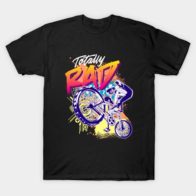 

Мужская черная футболка с принтом Totally Rad Bmx Печать на трансферной бумаге без вырезания Хлопковая футболка 2XL чёрный