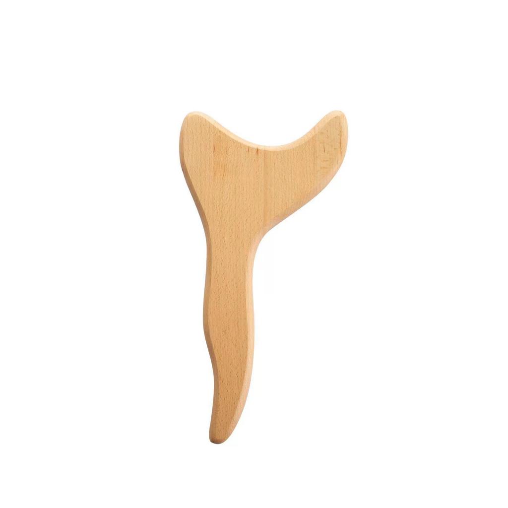 Beech Wood Fishtail Gua Sha Board - Wooden Outdoor Sports & Yoga Tool