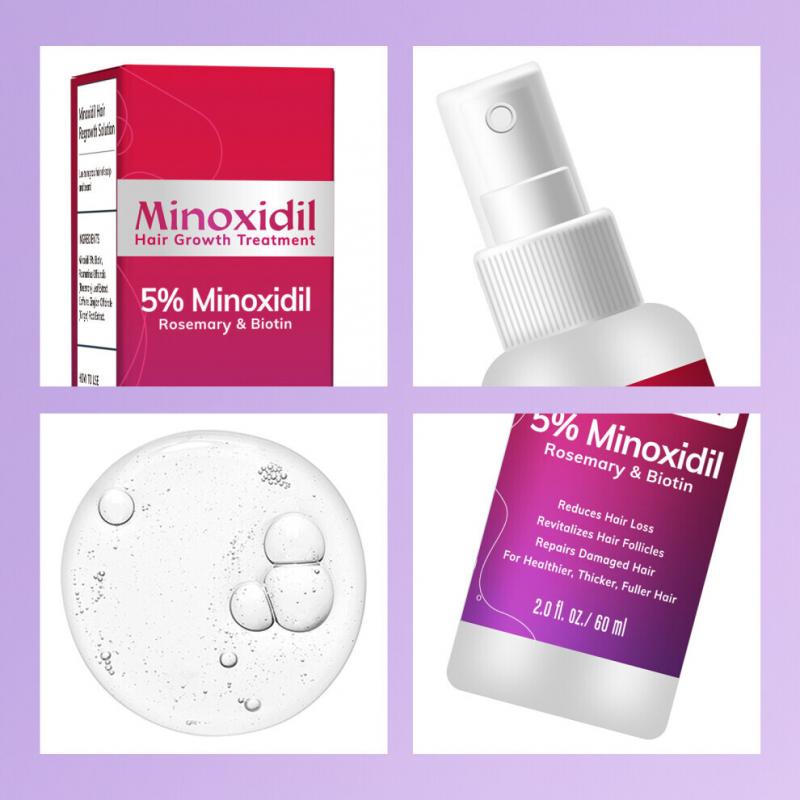 2PCS 60ML Minoxidil 5% Rosemary & Biotin Hair Spray Hair Growth Spray
