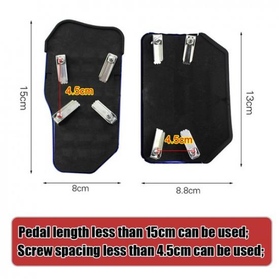 2Pcs Blue Anti-Slip Car Automatic Gas Brake Foot Pedal Pad Cover Accessories