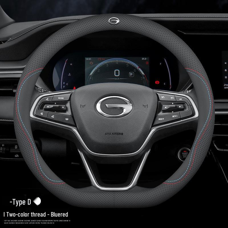 Luxurious Genuine Leather Steering Wheel Cover for GAC Models: GS4, GA6, Legend, GM6, M8, GS7, Shadow Leopard, GS8, GS5