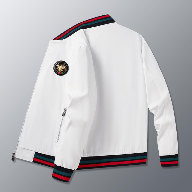 Men's Spring/Autumn Casual European Style Stand-Up Collar Baseball Jacket