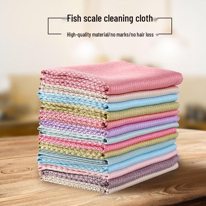 

Безворсовая, не оставляющая разводов салфетка для чистки стекла «рыбья чешуя» - прочная, многоцелевая для кухонь Loose