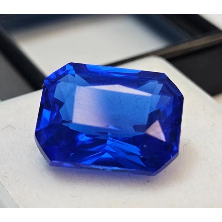 Certified Natural Blue Sapphire Emerald Cut 10+ Ct Stunning Loose Gemstone