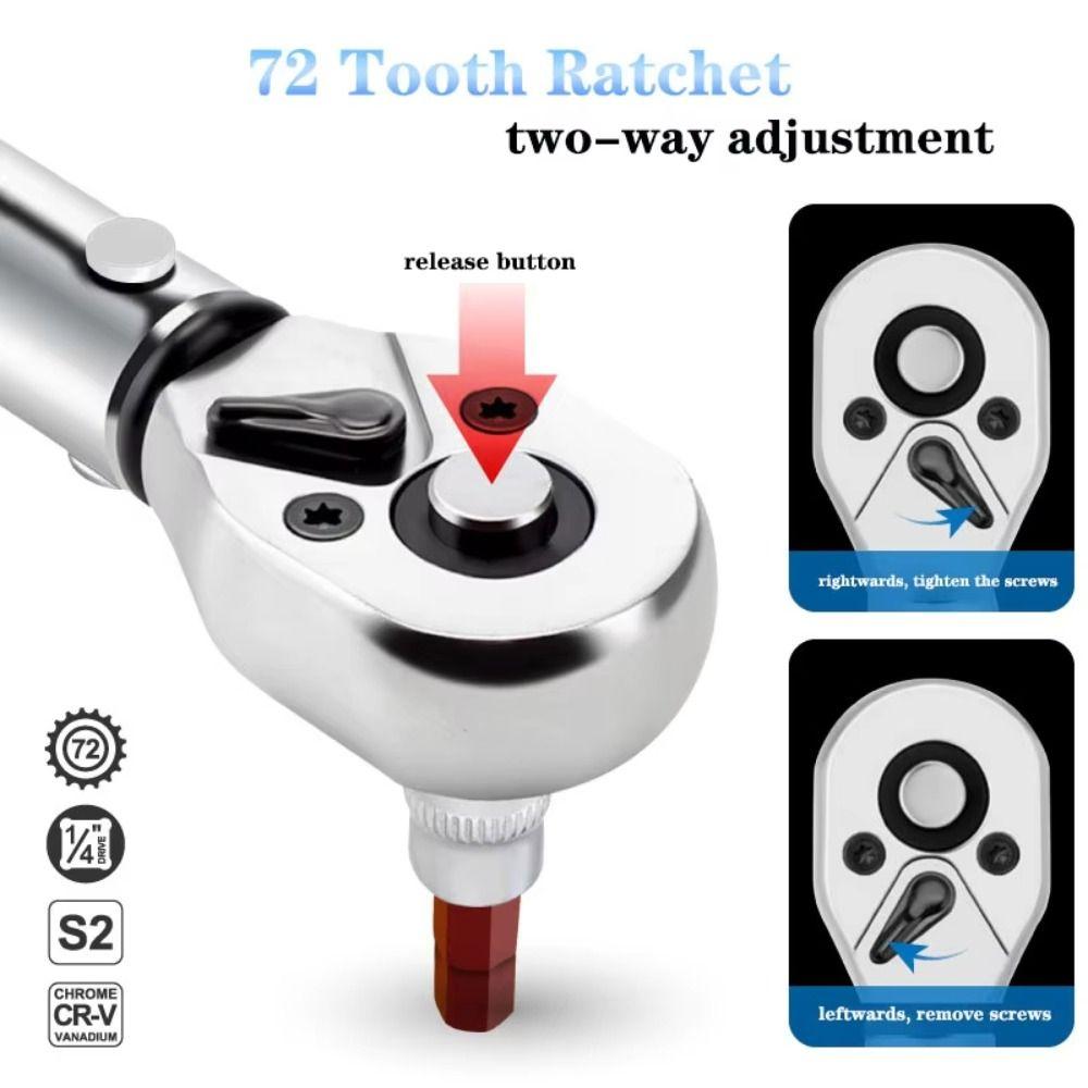 72-Tooth Ratchet Wrench Set Adjustable Preset Car Repair Tools Torque Wrench Set Tools Disassembly