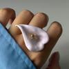 Metal Enamel Calla Flower Ring Adjustable Vintage Ring Personality Geometric Open Ring  Women