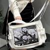 Transparente Nylon-Umhängetasche Mit Reißverschluss Für Den Täglichen Gebrauch Und Den Schulweg