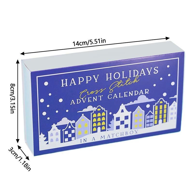 Christmas Cross Stitch Advent Calendar, Christmas Countdown Embroidery Kit, Christmas Advent Calendar Cross Stitch Patterns