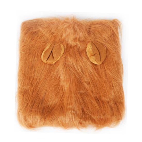 Pet Costume Funny Lion Mane Wig Headgear Hat Halloween Festival Decor for Dog