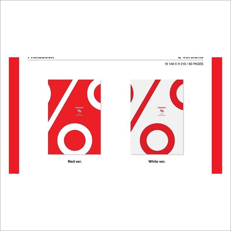 APINK PERCENT (White / Red Ver.) / 8th Mini Album + Free Gift