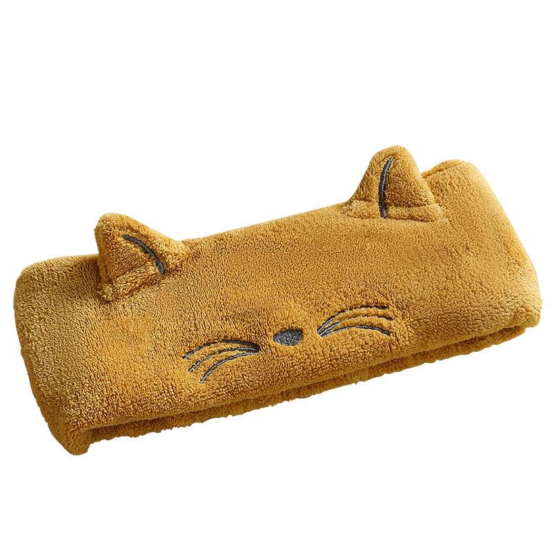 Cute Amy Cat Coral Fleece Hair Band, Cat Ears Face Wash Headband, Makeup Face Wash Headband