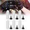 6pcs Hair Washing Shampoo Applicator Bottle with Cover Hair Salon Squeeze Refillable Bottle
