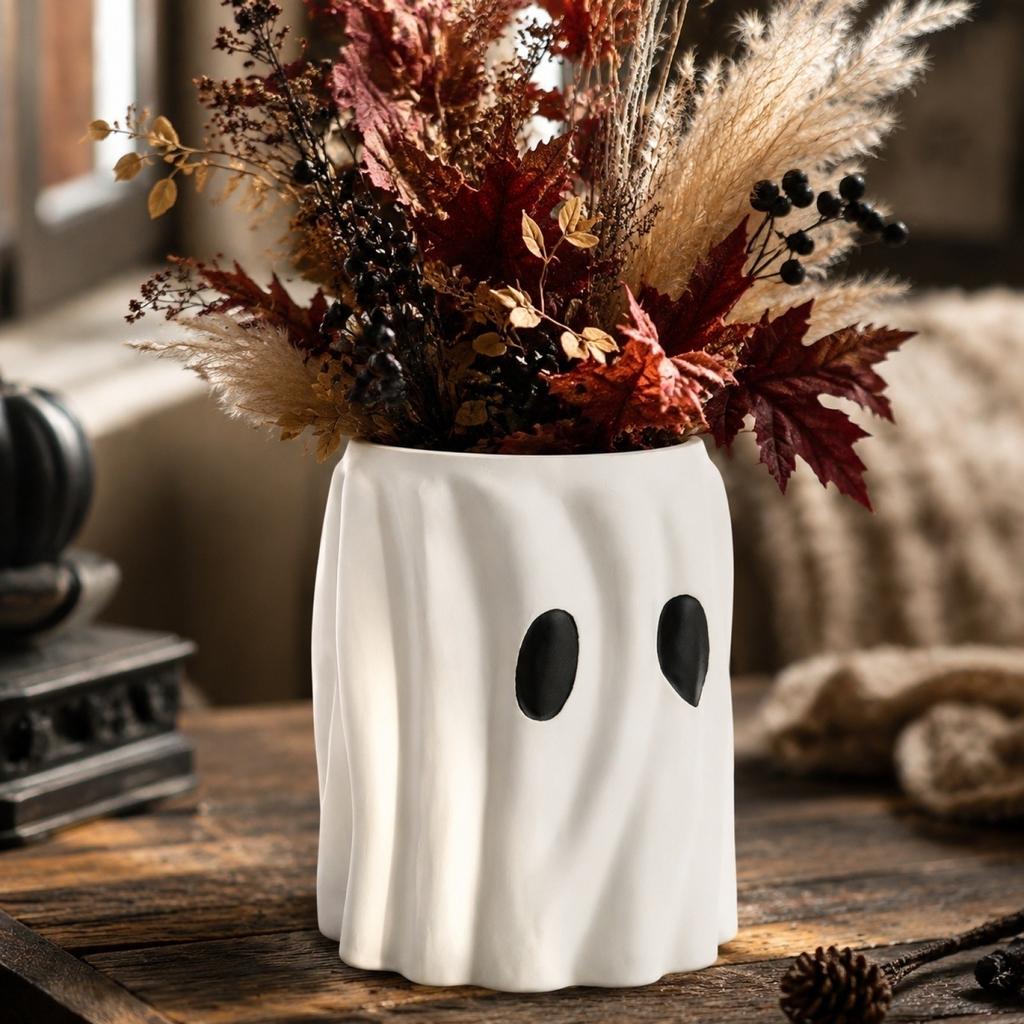 Cm Resin Halloween Flower Pot for Home Decoration