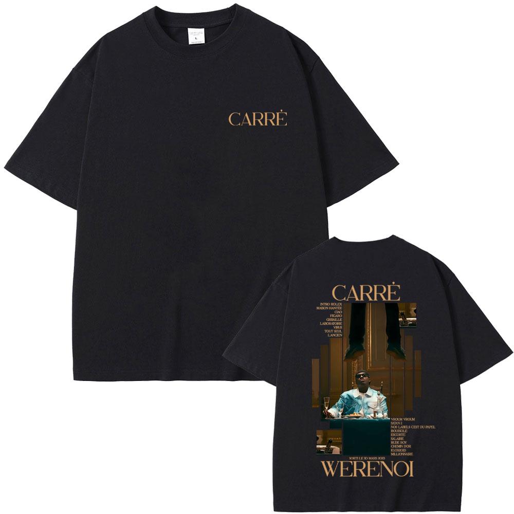 Rapper WeRenoi Carré Album Graphic Tshirt Men Women Hip Hop Fashion Pop Music Short Sleeve Tshirts Male Casual Vintage T Shirt