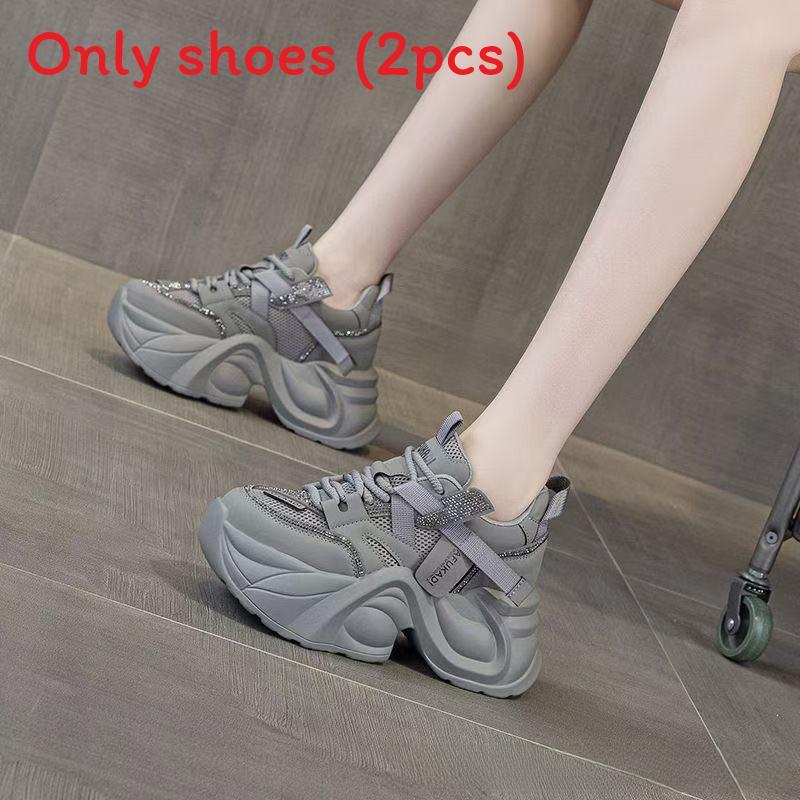 Shoe Platform Sneakers With Breathable Leather For Women Summer Casual Comfort