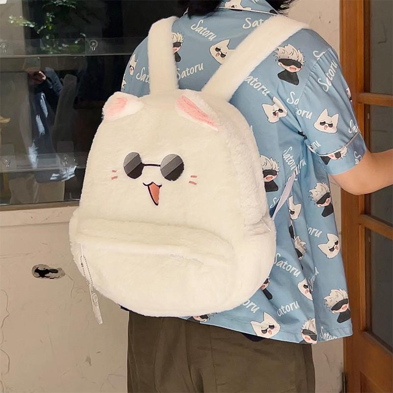 Kaisen Jujutsu Cartoon Plush Backpack Cute Girl Going Out Supplies Decorative