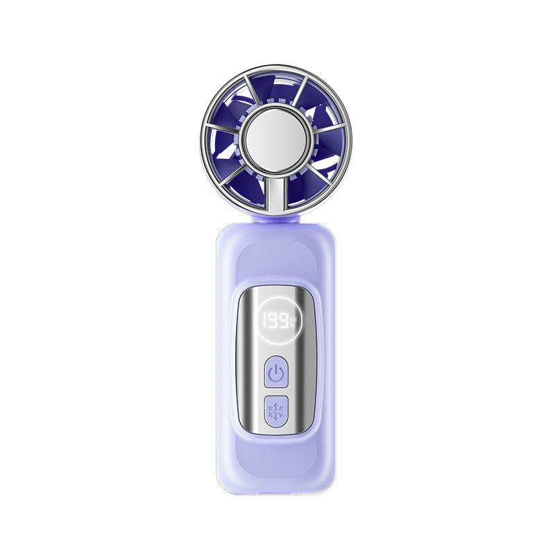 Mini-USB-Handventilator mit Digitalanzeige und Halbleiterkühlung, 199-stufig, Turbo, Outdoor, tragbar