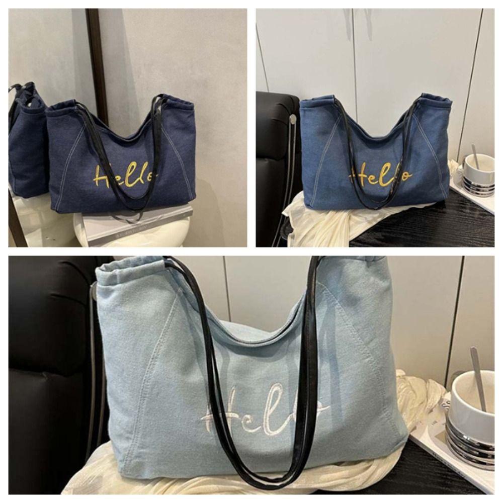 Korean Style Commuting Shoulder Pouch Portable Large Capacity Underarm Bag  Summer