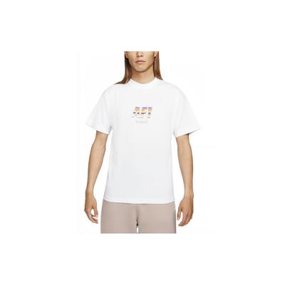 Nike Lässiges T-Shirt mit geradem Bein und Buchstaben-Print für Herren, Weiß, DR5756-100