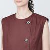 MUJI Hemp Blend Stretch Gilet Size XXL Women's Dress, Brown, BC2IHA4S, Women's