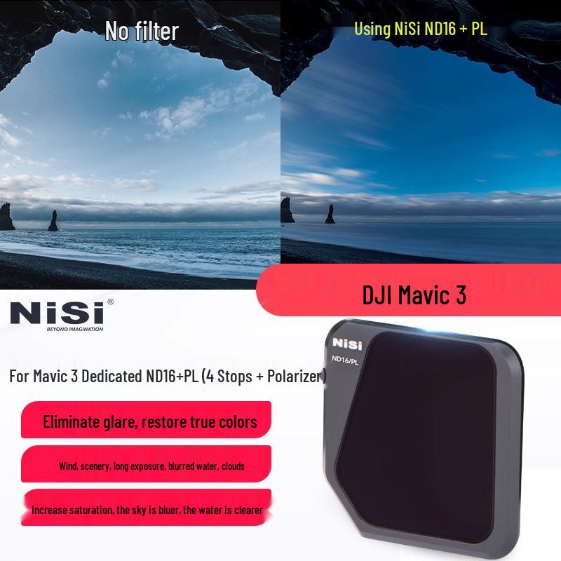 8NiSi Black Soft ND Coated Filter for DJI Mavic 3 Drone