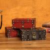 Retro Lockable Wooden Jewelry Storage Box with Password - Treasure Chest Escape Room Prop
