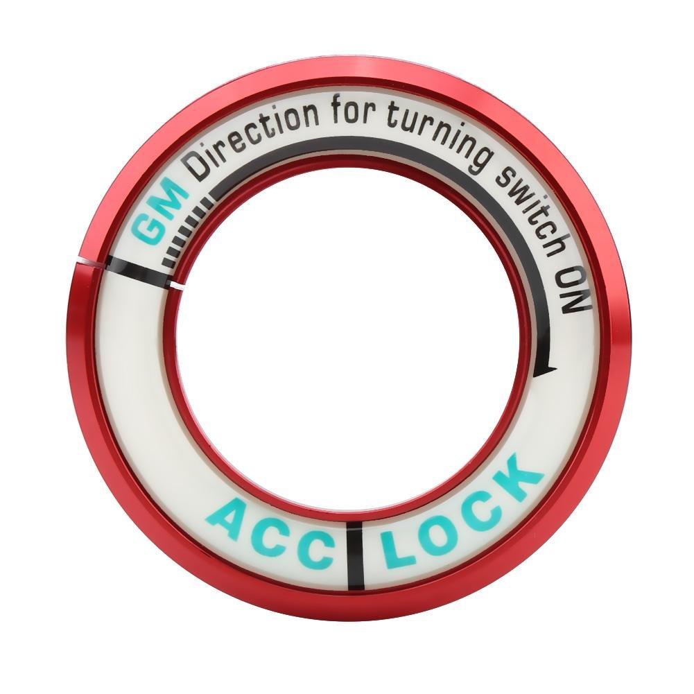 

Крышка для ключа Тип Кольцо для украшения замка зажигания, Qiilu Подсветка Крышка замка зажигания Светящаяся (красный)