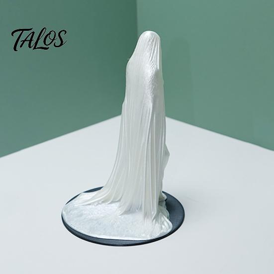 Veiled Goddess Sculpture 3D Printed Sculpture, Mysterious Female Figurine with Robe, Dark Gothic Anti-break Decor Ornament Home Statue for Desk