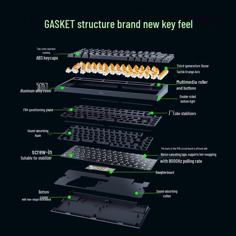 Razer BlackWidow V4 75% Hot-Swappable Mechanical Keyboard