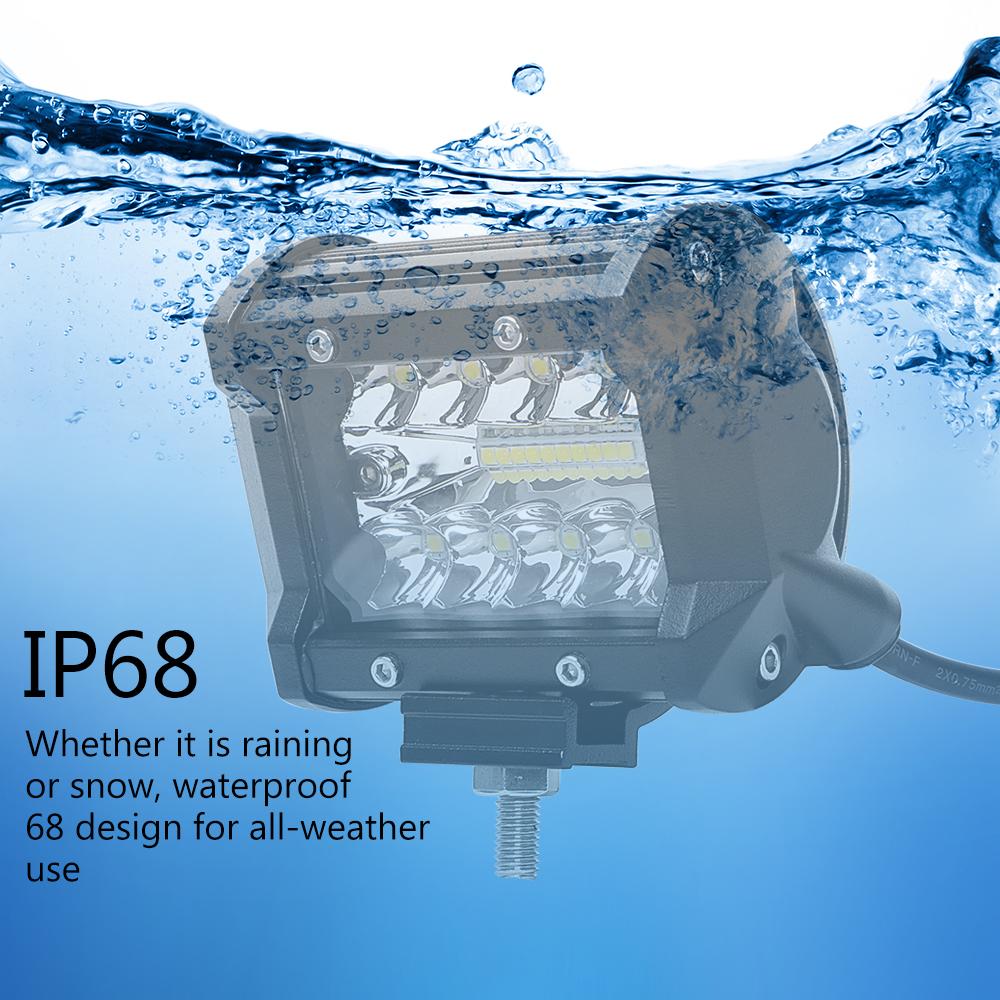 For Tractor Boat Offroad Car Light Work Light Super Bright 2Pcs/set Car-styling 4" LED Light Bar DC12V 24V
