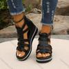 Comemore Sandals for Women Summer Casual Roman Platform Open Toe Beach Sandales Plus Size 35-43 High Heel Women Shoes
