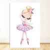 Liten Prinsesse Ballerina Lerret Plakat Rosa Svanetrykk Maleri Barnerom Veggkunst Plakater Ballettjente Bilde Babyrom Dekor