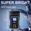 Portable Mini LED Flashlights USB Rechargeable EDC Flashlight with Battery Display Magnetic Working Light 7 Modes Fishing Torch