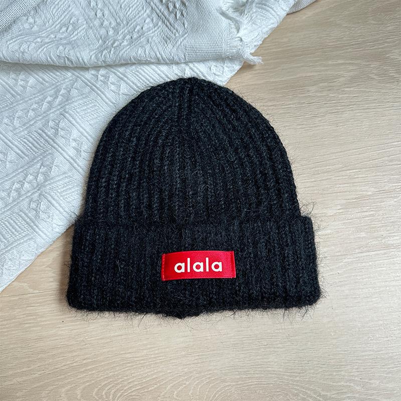 New Trend Curled Ear Protection Woolen Hat Winter Warm Thickened Knitted Hat Big Head Circumference Woolen Hat
