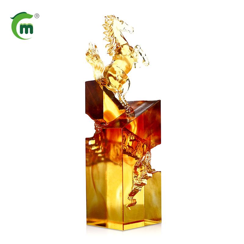 Fengming Glazed Chinese Zodiac Horse Figurine - Gift & Home Decor for Friends, Clients, Colleagues
