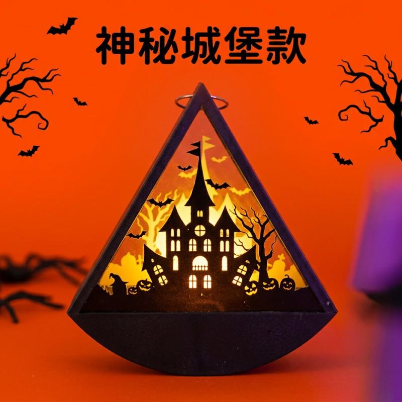 Halloween Decorative Pumpkin Wind Lantern With LED Flameless Candle Battery Operated Party Home Decoration