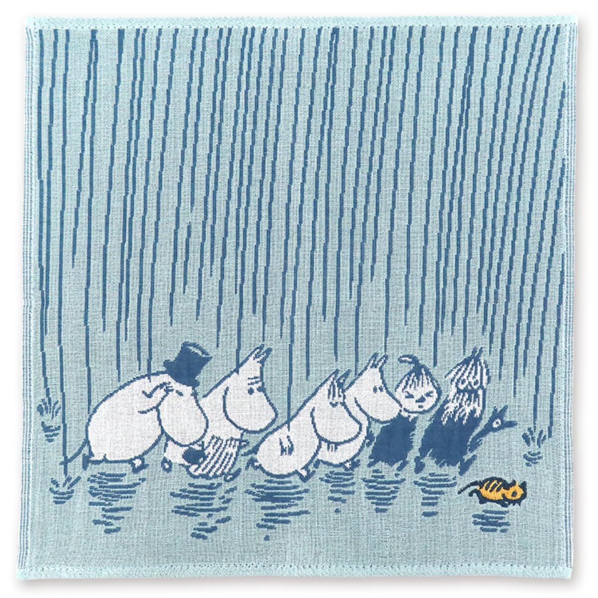

Miyamoto Towel JIKAN STYLE MOOMIN Triple Gauze 25 x 25 05862 Handkerchief, Rain, Blue, Approx. cm,