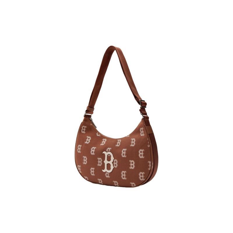 MLB Polyester With Cotton Shoulder Bag Women's Brown Casual
