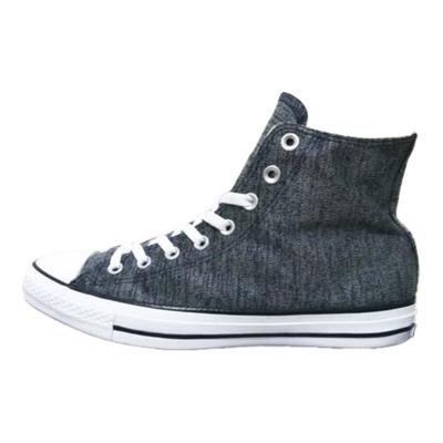 Ct As Hi Sapatos de Lona Confortáveis Simples de Cano Alto Tênis Unissex Preto Cinza 155371C